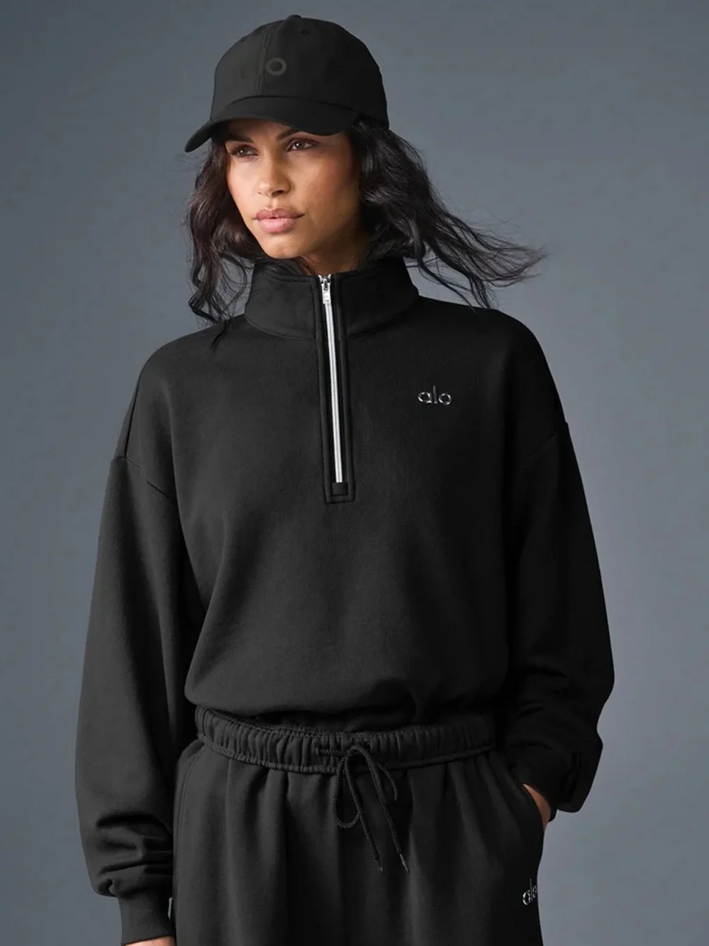 NWT ALO Accolade Quarter-Zip Black Size X-Large